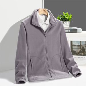 Chaqueta polar transpirable para hombre con cremallera completa y bolsillos seguros, cálida y ligera para actividades al aire libre - Product Image 5