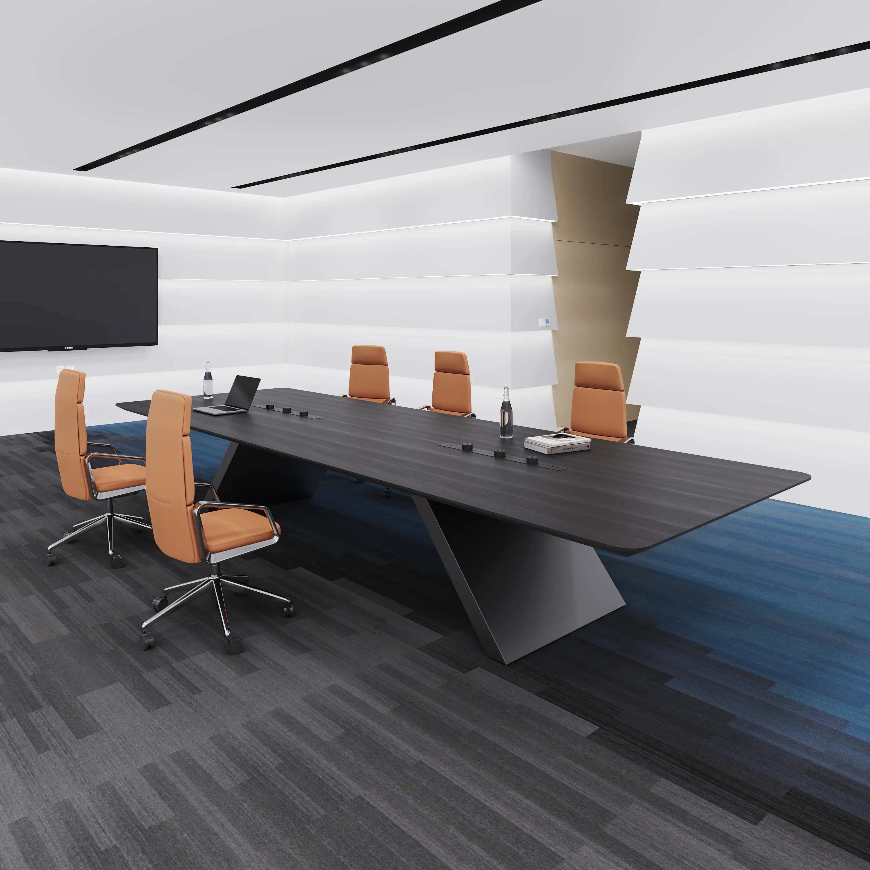 Bridge-Modell Konferenztisch erweiterbar und modular für große Besprechungen im Büro Tagungsräume modernes Design