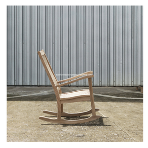 Silla Mecedora de Madera Maciza de Teca, Silla de Ocio para Interiores y Exteriores, Estilo Moderno, para Hoteles Comerciales, Jardines y Villas - Product Image 4