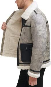 Stand Collar Leather Luxury <b>Jacket</b> for <b>Men</b> New Zipper Sheepskin Leather <b>Jackets</b> Genuine Leather <b>Jacket</b> For <b>Men</b> - Product Image 4