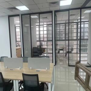 حواجز مكتبية زجاجية قابلة للفك، أنظمة فواصل بإطار ألومنيوم قابلة لإعادة الاستخدام للمكاتب المؤجرة - Product Image 1