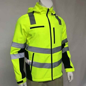 Chaqueta de trabajo con forro polar de tacto suave para hombre, abrigo para exteriores para clima frío, uniforme de seguridad duradero con ajustable - Product Image 6