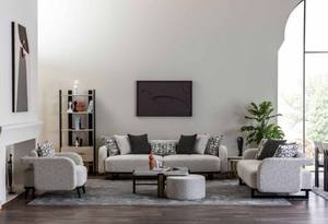 Ensemble de canapés modulaires en tissu de style moderne pour salon et salle à manger avec fonctions de rangement, meubles pour la maison - Product Image 4