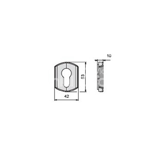 PLAQUE INTERNE POUR POIGNÉES DE PANIQUE RAPIDE Peut être combinée avec des poignées de panique à mortaise À combiner avec des goujons - Product Image 1
