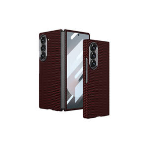 Étui de luxe Netzy en fibre de carbone pour Samsung Galaxy Z Fold 6, coque arrière métallique fine avec protection de l'appareil photo, logo personnalisable INS - Product Image 1
