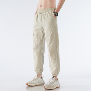 Pantalon en soie de glace à 9 points polyvalent pour hommes pour l'été Séchage rapide Pantalon de sport Hip Hop en nylon ample Mode décontractée pour jeunes - Product Image 6