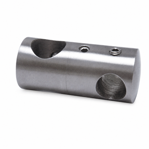 ALLWIN 50227 304 316 Conector de Barra Transversal de Acero Inoxidable para Barandilla de Vidrio, Montaje en Pared - Product Image 1
