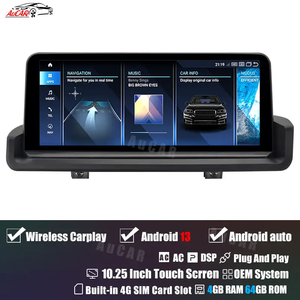 Aucar 10.25 ''เครื่องเล่น DVD ติดรถยนต์แอนดรอยด์13แบบไร้สาย GPS <span class=keywords><strong>Navi</strong></span> สำหรับ <span class=keywords><strong>BMW</strong></span> 3 Series <span class=keywords><strong>E91</strong></span> E90 E92 E93 2005-2011เฮดยูนิต - Product Image 6