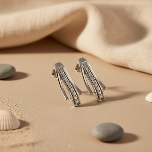 Boucles d'oreilles clous tendance pour femme en argent 925 avec zircon cubique, formes papillon et fleur, en or 14K 18K, pour cadeau, or rose, diamant, perle - Product Image 3