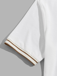 เสื้อโปโลสำหรับผู้ชายแขนสั้นผ้าน้ำหนักเบาใส่สบายดูแลรักษาง่ายซักได้อเนกประสงค์ตู้เสื้อผ้าจำเป็น - Product Image 3