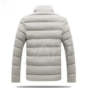 Veste à capuche matelassée d'hiver personnalisée, fermeture éclair sur le devant, logo, veste pour homme, respirante, écologique, pour vente en ligne - Product Image 2