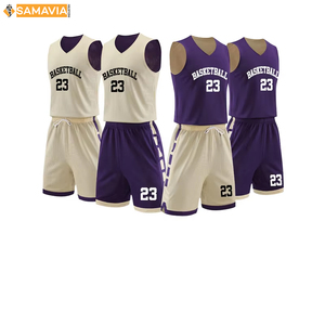 Maillot de basket-ball réversible personnalisable unisexe 2024, 100% polyester imprimé, respirant, taille plus, sans manches, été - Product Image 1