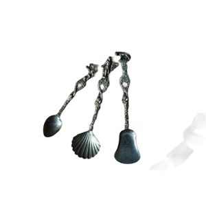 Fournitures indiennes en gros de qualité supérieure Ensemble de serveurs à salade en métal de finition antique argentée élégante pour hôtel à la maison - Product Image 6