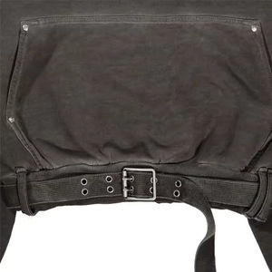 Sweat à capuche vintage en détresse pour hommes 100% coton sweat éponge français Streetwear lavé respirant brodé 2026 - Product Image 3