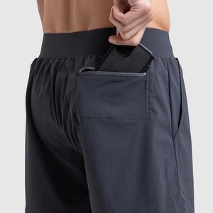 Pantalones cortos deportivos de secado rápido para hombre, pantalón de fitness forrado, de dos piezas, para correr, de tres puntos, con patrón personalizado, de verano - Product Image 4