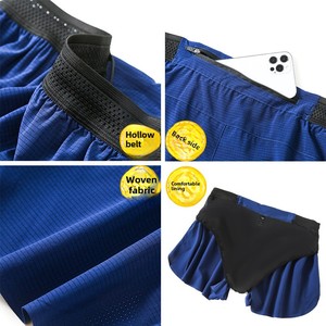Short de planche d'été écologique pour hommes Course à séchage rapide Taille élastique de 3 pouces Coupe ample Anti-Ride Gym Marathon Training Hot - Product Image 3