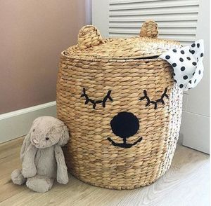 Paniers de rangement en jacinthe d'eau naturelle animale de nouveaux modèles tissés à la main OEM variété acceptable de couleurs au meilleur prix en gros - Product Image 3