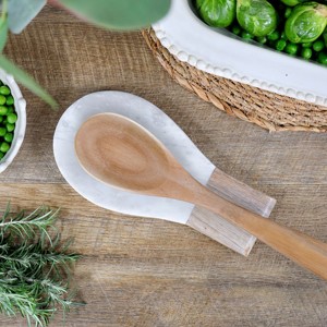 ที่วางช้อนหินอ่อนที่วางช้อนโลหะสำหรับไม้พายช้อนที่คีบมากขึ้น - Product Image 3