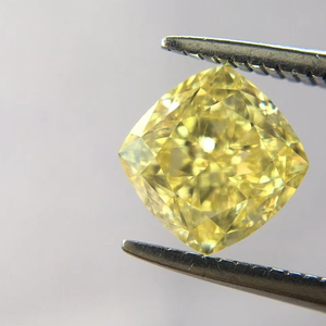 จี้เพชรธรรมชาติสีเหลืองเข้มที่ได้รับการรับรองจาก Gia สำหรับทำเครื่องประดับ1.01 CTS หมอนอิงตัดเพชรธรรมชาติหลวมจากอินเดีย - Product Image 1