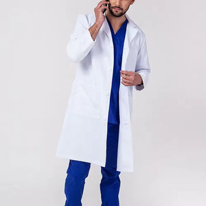 Bata de laboratorio médico unisex durable algodón poliéster diseño ligero transpirable para uso clínico Hospital farmacia y laboratorio - Product Image 6