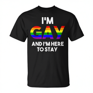 Camiseta I'm Gay And I'm Here To Stay Rainbow Pride, Ropa LGBTQ - Product Image 2