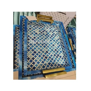 Plateau de service en bois de conception fantastique avec le plateau de service de café de forme carrée de la meilleure qualité à la meilleure vente - Product Image 4