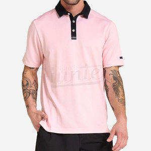 Polo d'affaires pour hommes 100% coton motif solide tissu vierge personnalisé pour l'été style décontracté grande taille - Product Image 1