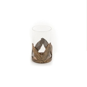 Attractive Designer Candle <b>Light</b> Dinner Votive Holder Handcrafted <b>Leaf</b> Handcrafted Metal Candle Custom Finished Candle Set - Product Image 3