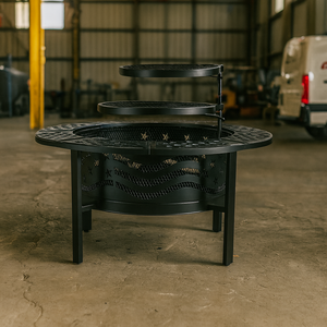 Barbecue moderne portable en métal et acier foyer à bois enduit de poudre à partir de fournitures de jardin d'extérieur et d'accessoires de barbecue - Product Image 5