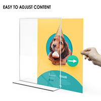 Support en plastique double face écologique et personnalisable pour cadres photo et porte-menu
