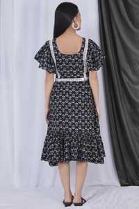 Robe d'été florale indienne en coton imprimé à la main, robe longue bohème - Product Image 3