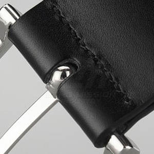 Ceinture classique en cuir véritable lisse pour homme, ceinture de costume formelle, ceinture de luxe en cuir de vachette de designer - Product Image 6