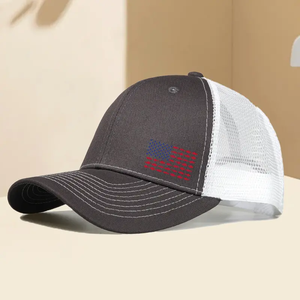 Gorra de béisbol de malla con patrón de bandera americana para viajes de primavera y otoño, opción ideal para regalos - Product Image 4