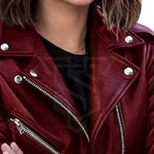 Chaquetas de cuero de moda para mujer 2025 con cuello levantado, chaqueta de cuero para mujer - Product Image 5