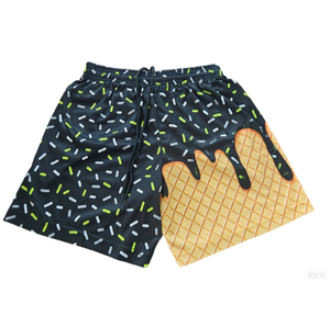 Pantalones Cortos Deportivos Unisex Personalizados con Estampado Digital de Patrón Sólido, Transpirables, de Secado Rápido, 100% Poliéster, 340g, para Todas las Temporadas - Product Image 1