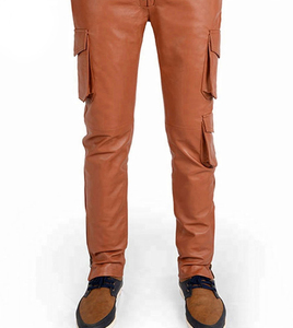 กางเกงหนังแท้ผู้ชายสั่งตัดได้ ปรับแต่งได้เต็มที่ ทำจากหนังแกะและหนัง PU  ขนาดสั่งทำพิเศษ กางเกงหนังขายาว - Product Image 5