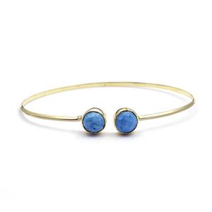 Dainty rohdochrosite gemstone <b>bracelet</b> pink <b>adjustable</b> bangle <b>bracelet</b> jewelry <b>gold</b> plated stacking round gemstone jewelry gift - Product Image 5