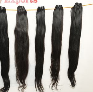 100% naturel vierge Remy Extensions de cheveux lâche vague profonde soyeux droit Long Style Double trame Machine tissage indien cheveux humains - Product Image 3