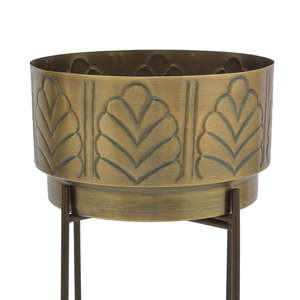 Pot de fleur gaufré en aluminium de qualité supérieure pour la maison hôtel jardin restaurant utilisation en prix de gros de l'inde - Product Image 4