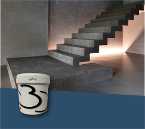 Etna One Set Microciment Technology Revêtement de sol époxy Couvertures 16 Mq pour la plupart des surfaces murales Peinture de construction à deux couches - Product Image 1