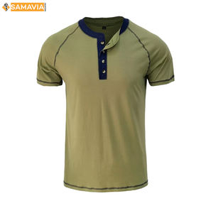 Camiseta SAMAVIA de Punto para Hombre, Corte Regular, Diseño Personalizado, Impresión, Tejido Transpirable y Cómodo, Uso Diario Informal, OEM - Product Image 1
