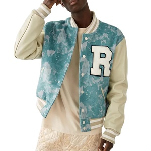College Baseball Varsity <b>Jacket</b> for <b>Men</b> Canvas Turn-down Collar Vintage Winter Wholesale Manufacturer Stylish Options - Product Image 3