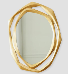 Elegante espejo de aluminio montado en la pared decoración del hogar para dormitorio y baño marco de metal de alta venta - Product Image 1