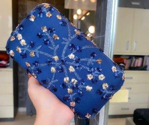 กระเป๋าคลัทช์หรูหรากระดุมโลหะงานหัตถกรรมอินเดียกระเป๋าหลากสีพร้อมซับในผ้าฝ้ายสำหรับงานปาร์ตี้และถุงของขวัญ - Product Image 2