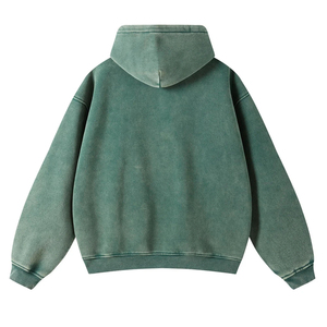 Sweat-shirts à capuche zippés personnalisés 2026, imprimés à l'écran, lavés, 100% coton molletonné, style vintage, délavé à l'acide, délavé, pour homme, hiver - Product Image 2