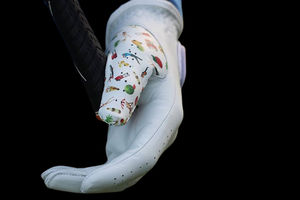 sheepskin Universal Fit <b>One</b> Size Left Handed Men's and Women's <b>Compression</b>-Fit Carletta Leather Golf <b>Glove</b> - Product Image 3