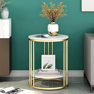 Antique <b>Sofa</b> Table Bedside Table <b>Small</b> Center Table Gold Accent - Product Image 4