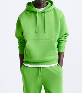 Chándal de gran tamaño de algodón de invierno para hombres, Sudadera con capucha desgastada estampada, conjuntos de chándales de lavado - Product Image 1