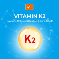 Complément de calcium en gélules avec vitamines D et K, soutient la densité et la force osseuses, favorise l'absorption et l'utilisation du calcium