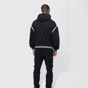 Ropa de calle de alta calidad Sudadera con capucha personalizada Fleece Blank Zip Up Vintage Doble capa Lavado con ácido Sun Faded Bolsillos desgastados Sudaderas con capucha - Product Image 4